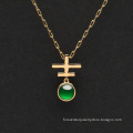 18K Real Gold Jewelry Natural Jadeite Jade Pendant